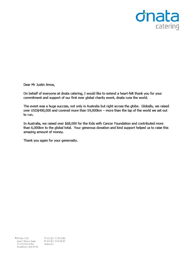 Dnata Runs The World Sponsor Thank You Letter Soma It
